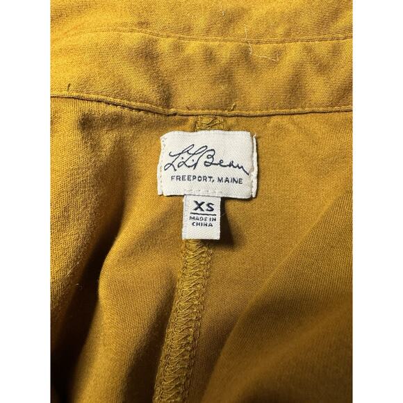 LL Bean Sz XS Mustard Gold Button Front Utility Shirt Casual Outdoor Chore Top - Picture 8 of 9